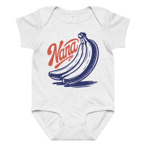 Nana Banana Baby Bodysuit – Funny Retro Fruit Baby Onesie | Rabbit Skins® 4424 - Image 7