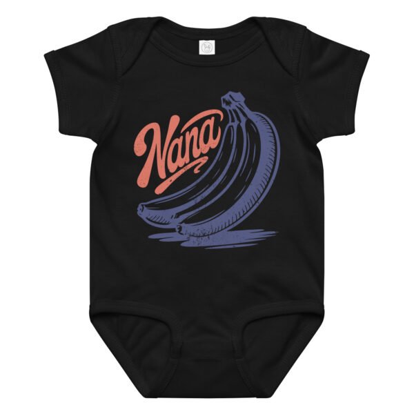 Nana Banana Baby Bodysuit – Funny Retro Fruit Baby Onesie | Rabbit Skins® 4424 - Image 4