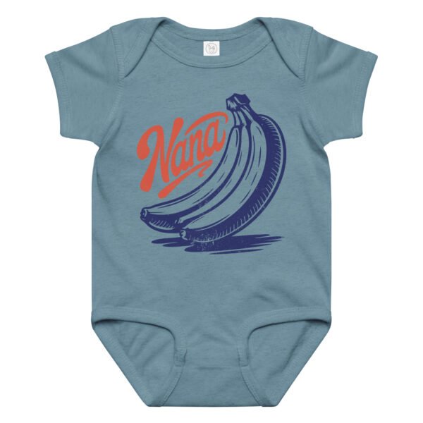 Nana Banana Baby Bodysuit – Funny Retro Fruit Baby Onesie | Rabbit Skins® 4424 - Image 5