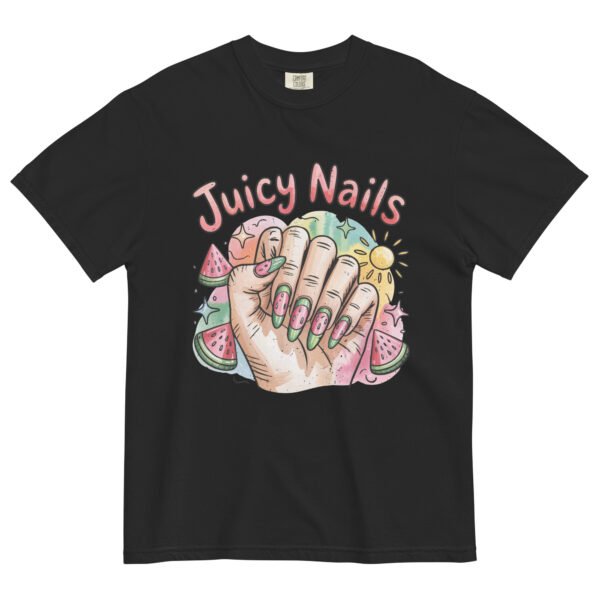 Comfort Colors® Juicy Nails Watermelon T-Shirt, Summer Nail Art Shirt, Watercolor Nail Design Tee, Cute Aesthetic Nail Lover Shirt - Image 6