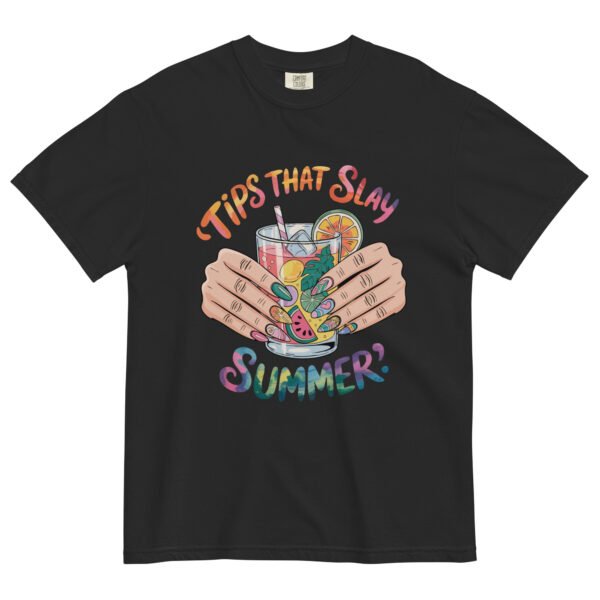 Comfort Colors® Tips That Slay Summer T-Shirt, Colorful Nail Art Tee, Summer Drink Graphic Shirt, Trendy Nail Lover Aesthetic Tee