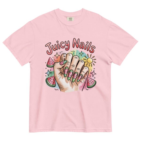 Comfort Colors® Juicy Nails Watermelon T-Shirt, Summer Nail Art Shirt, Watercolor Nail Design Tee, Cute Aesthetic Nail Lover Shirt - Image 11