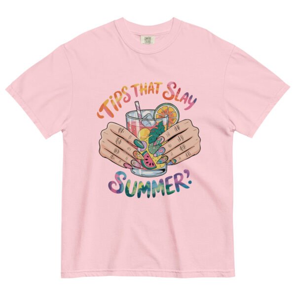 Comfort Colors® Tips That Slay Summer T-Shirt, Colorful Nail Art Tee, Summer Drink Graphic Shirt, Trendy Nail Lover Aesthetic Tee - Image 4