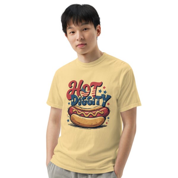 Hot Diggity Comfort Colors® T-Shirt – Vintage 4th of July Hot Dog Graphic Tee, Patriotic Cookout Shirt - Image 7