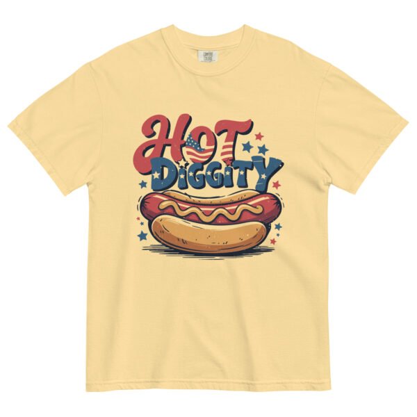 Hot Diggity Comfort Colors® T-Shirt – Vintage 4th of July Hot Dog Graphic Tee, Patriotic Cookout Shirt - Image 12