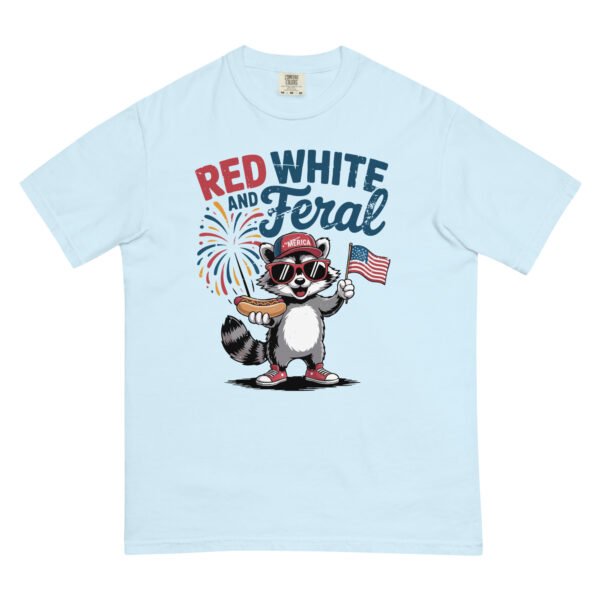 Comfort Colors® Red White and Feral Shirt, Funny 4th of July Raccoon Tee, Patriotic USA Hot Dog Shirt, Fireworks Independence Day Graphic - Image 10