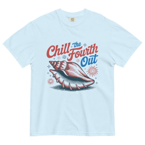 Comfort Colors® “Chill the Fourth Out” Shirt – Retro Patriotic Beach Graphic Tee, Unisex 4th of July Shell Shirt - Image 6
