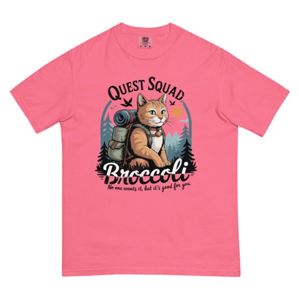 Comfort Colors® Quest Squad Broccoli Shirt – Hiking Cat Graphic Tee – Funny Outdoor Adventure T-Shirt for Nature Lovers - Image 4