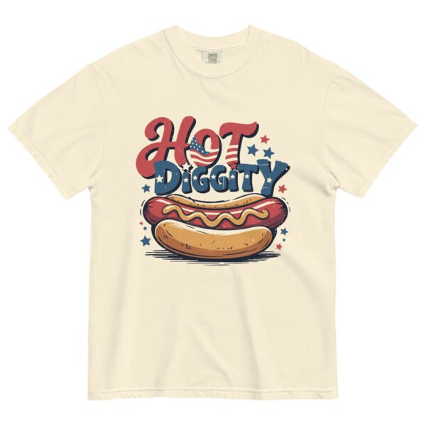 Hot Diggity Comfort Colors® T-Shirt – Vintage 4th of July Hot Dog Graphic Tee, Patriotic Cookout Shirt - Image 13