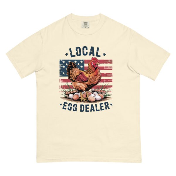Local Egg Dealer Chicken Lover Shirt – Patriotic 4th of July Comfort Colors® Tee – Funny American Farm Graphic - Image 5