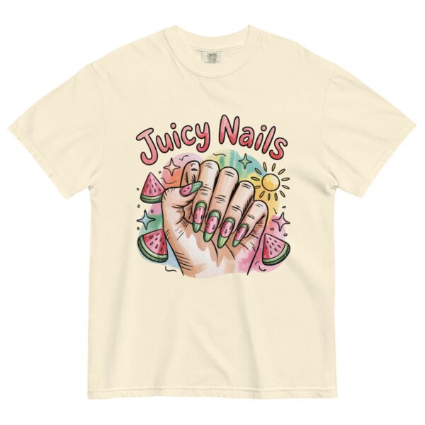 Comfort Colors® Juicy Nails Watermelon T-Shirt, Summer Nail Art Shirt, Watercolor Nail Design Tee, Cute Aesthetic Nail Lover Shirt