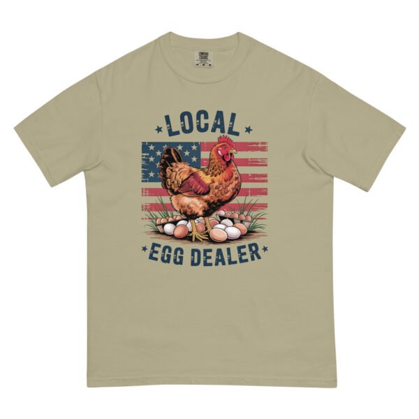 Local Egg Dealer Chicken Lover Shirt – Patriotic 4th of July Comfort Colors® Tee – Funny American Farm Graphic - Image 2