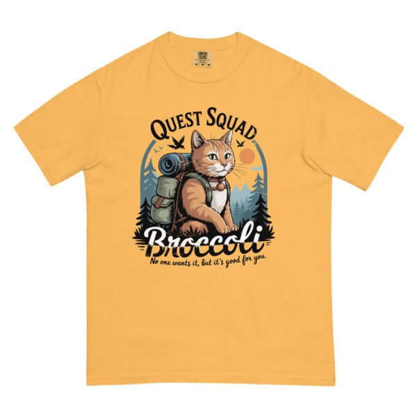 Comfort Colors® Quest Squad Broccoli Shirt – Hiking Cat Graphic Tee – Funny Outdoor Adventure T-Shirt for Nature Lovers - Image 6