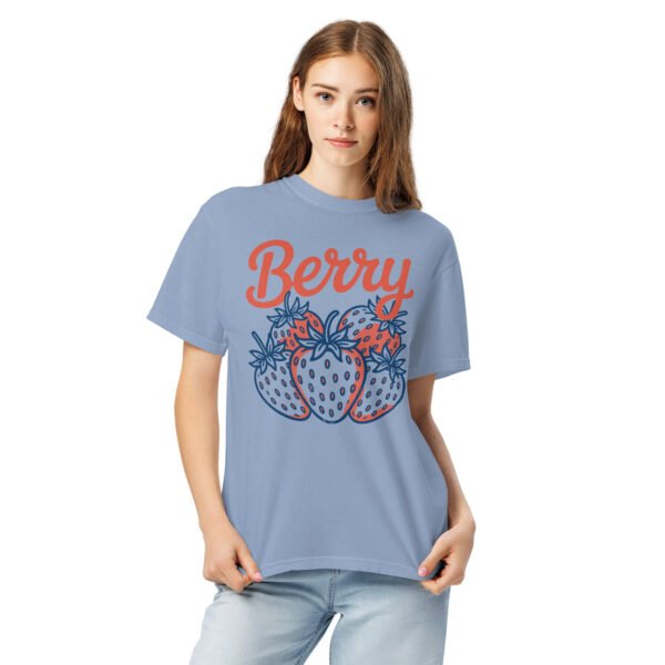 Berry Sweet Comfort Colors® T-Shirt – Retro Strawberry Graphic Tee for Fruit Lovers - Image 3