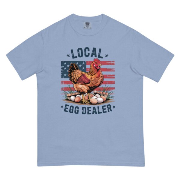 Local Egg Dealer Chicken Lover Shirt – Patriotic 4th of July Comfort Colors® Tee – Funny American Farm Graphic - Image 3