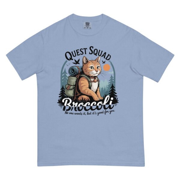 Comfort Colors® Quest Squad Broccoli Shirt – Hiking Cat Graphic Tee – Funny Outdoor Adventure T-Shirt for Nature Lovers - Image 5