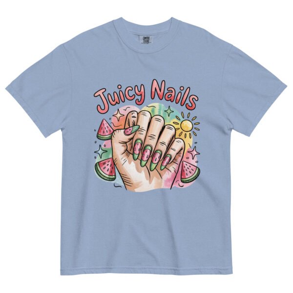 Comfort Colors® Juicy Nails Watermelon T-Shirt, Summer Nail Art Shirt, Watercolor Nail Design Tee, Cute Aesthetic Nail Lover Shirt - Image 10