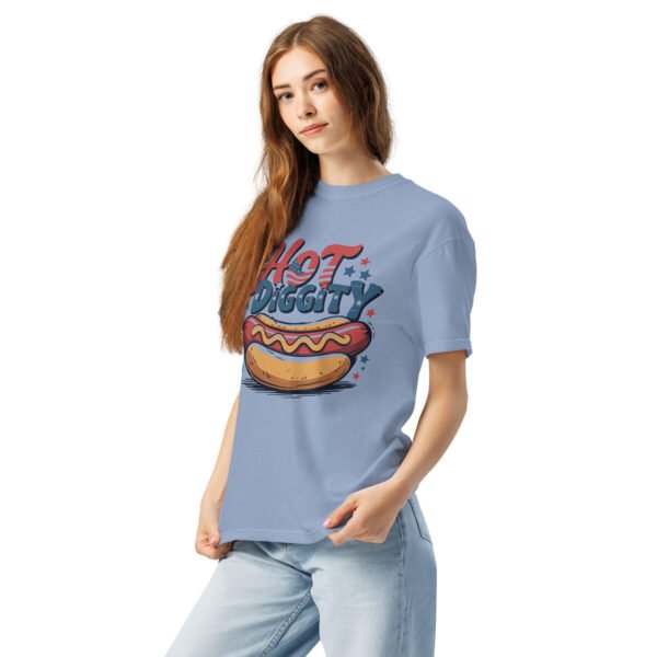 Hot Diggity Comfort Colors® T-Shirt – Vintage 4th of July Hot Dog Graphic Tee, Patriotic Cookout Shirt - Image 3