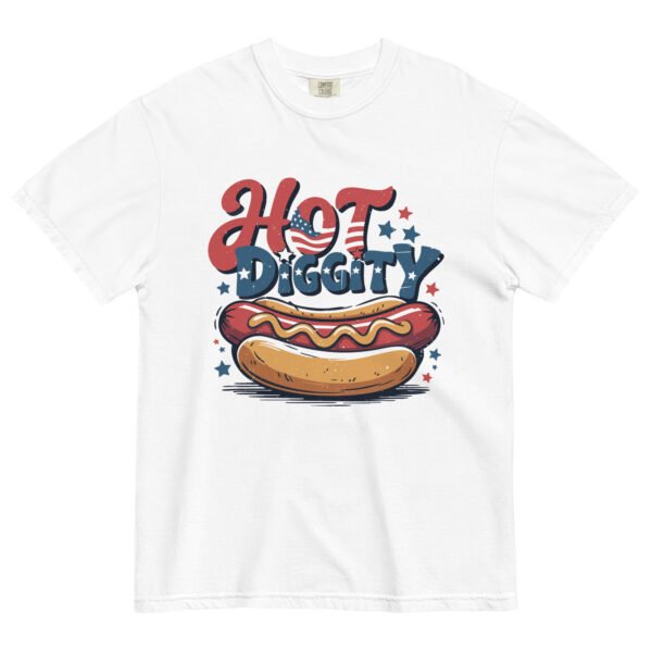 Hot Diggity Comfort Colors® T-Shirt – Vintage 4th of July Hot Dog Graphic Tee, Patriotic Cookout Shirt - Image 14