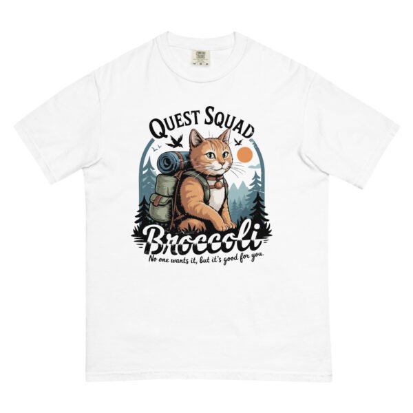 Comfort Colors® Quest Squad Broccoli Shirt – Hiking Cat Graphic Tee – Funny Outdoor Adventure T-Shirt for Nature Lovers - Image 8