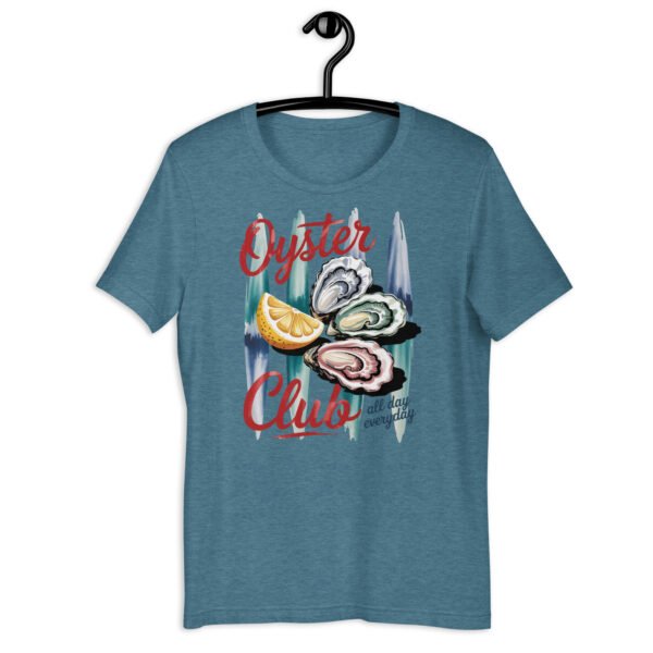 Oyster Club Shirt, Seafood Graphic Tee, Coastal Aesthetic T-Shirt, Lemon Oyster Design, Nautical Vintage Tee - Image 2