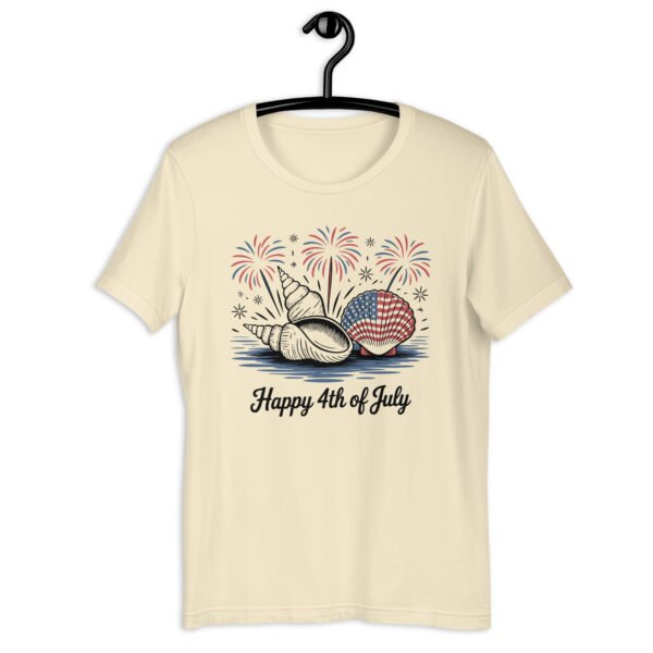 Patriotic Seashell 4th of July Shirt – Beach-Inspired American Flag Tee for Summer Celebrations - Image 6