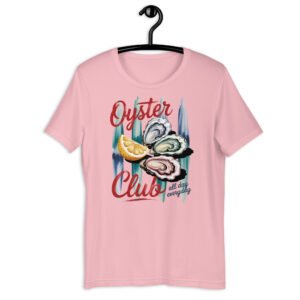 Oyster Club Shirt, Seafood Graphic Tee, Coastal Aesthetic T-Shirt, Lemon Oyster Design, Nautical Vintage Tee