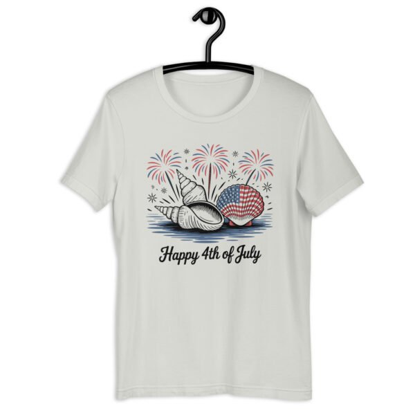 Patriotic Seashell 4th of July Shirt – Beach-Inspired American Flag Tee for Summer Celebrations - Image 5