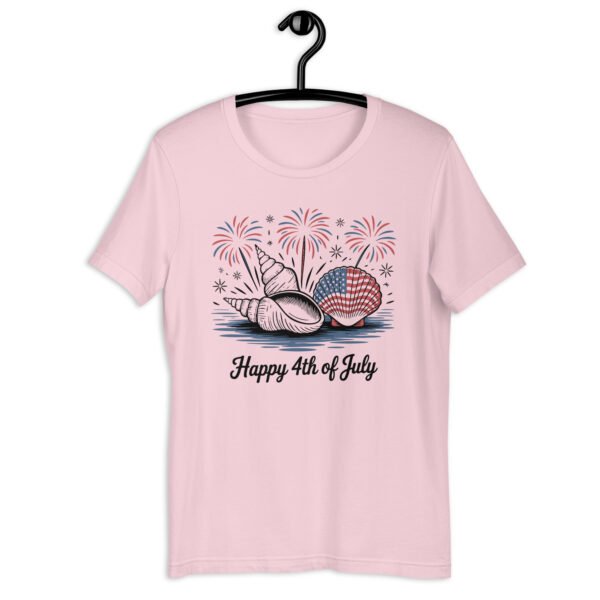 Patriotic Seashell 4th of July Shirt – Beach-Inspired American Flag Tee for Summer Celebrations - Image 4