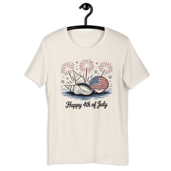 Patriotic Seashell 4th of July Shirt – Beach-Inspired American Flag Tee for Summer Celebrations - Image 7