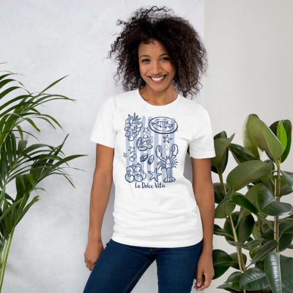 La Dolce Vita Italian Coastal Food T-Shirt – Mediterranean Graphic Tee, Unisex Summer Shirt
