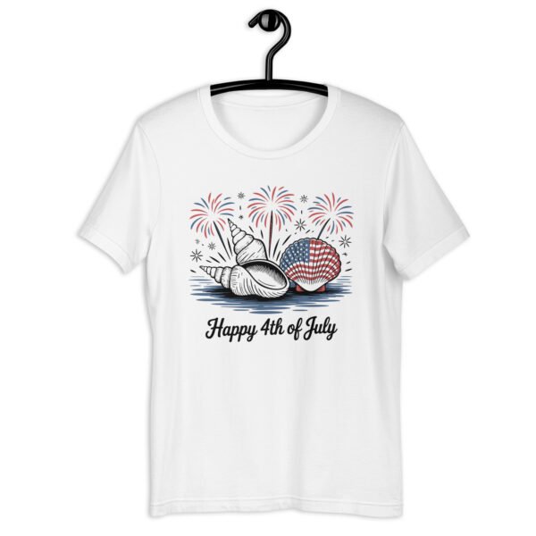 Patriotic Seashell 4th of July Shirt – Beach-Inspired American Flag Tee for Summer Celebrations - Image 8
