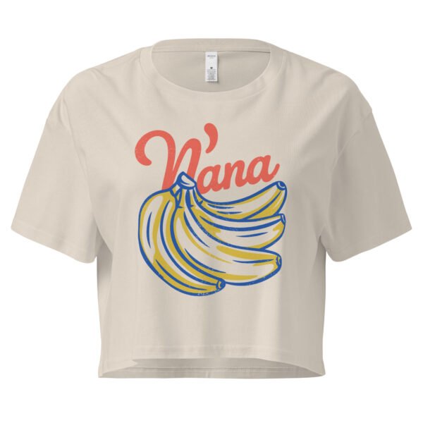 Nana Banana Retro Graphic Women's Crop Top - Cute Fruit Shirt for Summer Vibes - Image 5