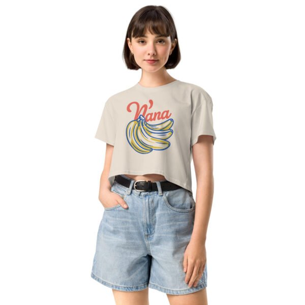 Nana Banana Retro Graphic Women's Crop Top - Cute Fruit Shirt for Summer Vibes - Image 11
