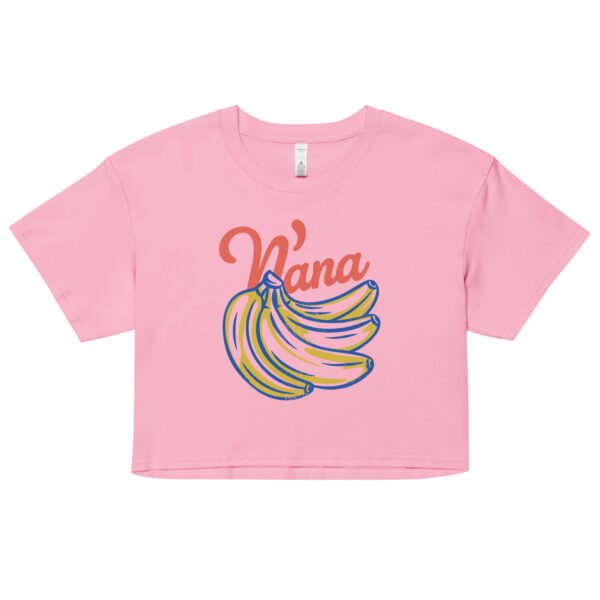 Nana Banana Retro Graphic Women's Crop Top - Cute Fruit Shirt for Summer Vibes - Image 3