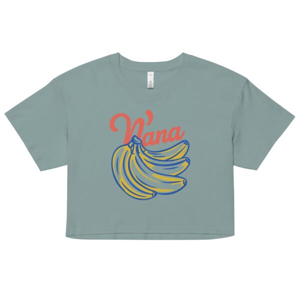 Nana Banana Retro Graphic Women's Crop Top - Cute Fruit Shirt for Summer Vibes - Image 2
