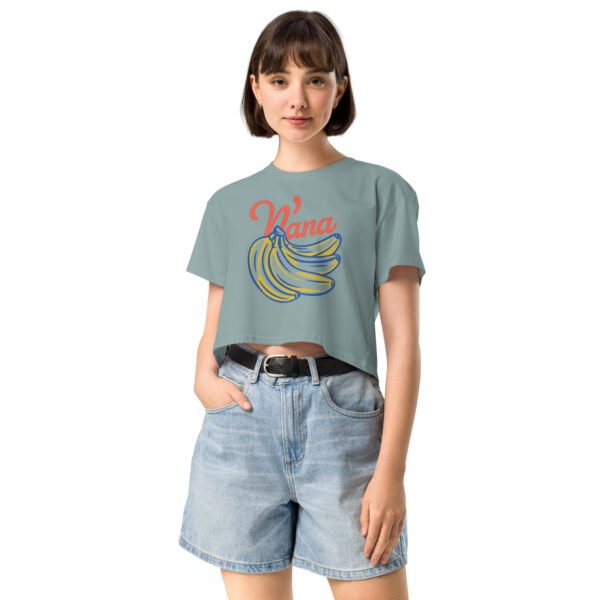 Nana Banana Retro Graphic Women's Crop Top - Cute Fruit Shirt for Summer Vibes - Image 8