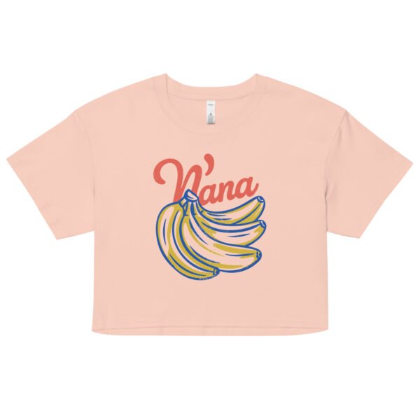 Nana Banana Retro Graphic Women's Crop Top - Cute Fruit Shirt for Summer Vibes - Image 4