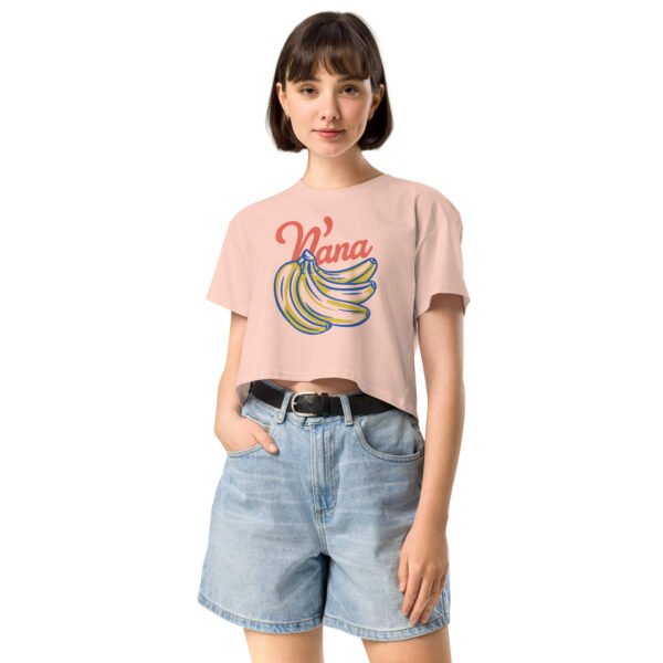 Nana Banana Retro Graphic Women's Crop Top - Cute Fruit Shirt for Summer Vibes - Image 10