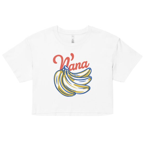 Nana Banana Retro Graphic Women's Crop Top - Cute Fruit Shirt for Summer Vibes - Image 7