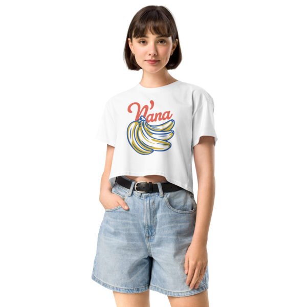Nana Banana Retro Graphic Women's Crop Top - Cute Fruit Shirt for Summer Vibes - Image 12